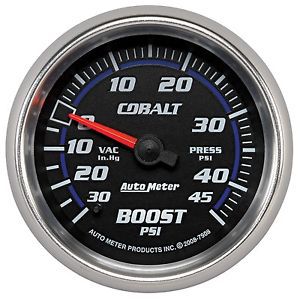 Auto meter 7908 cobalt; mechanical boost/vacuum gauge