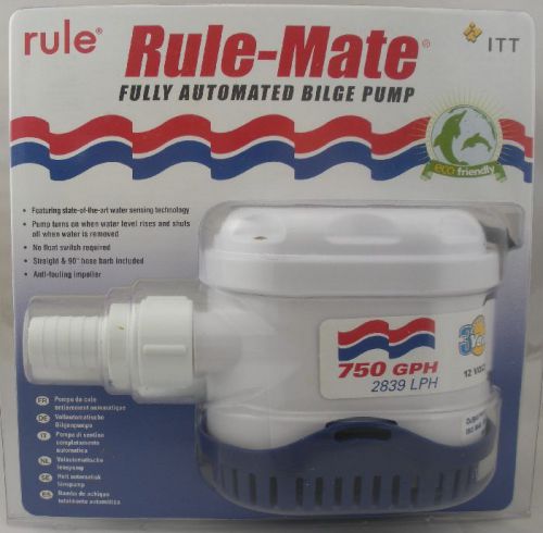 Rule rm750a rule-mate auc fully auto pump 750 gph 3/4&#034;  auc 15294