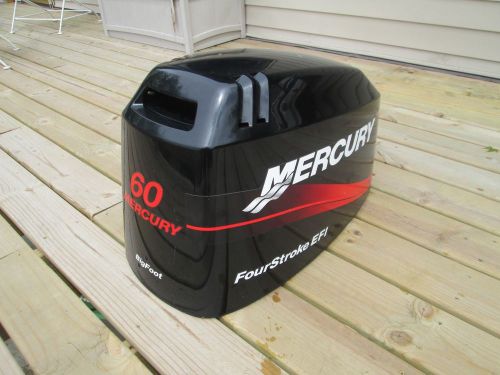 Damaged mercury outboard motor hood 60 hp bigfoot efi fourstroke upper cowl