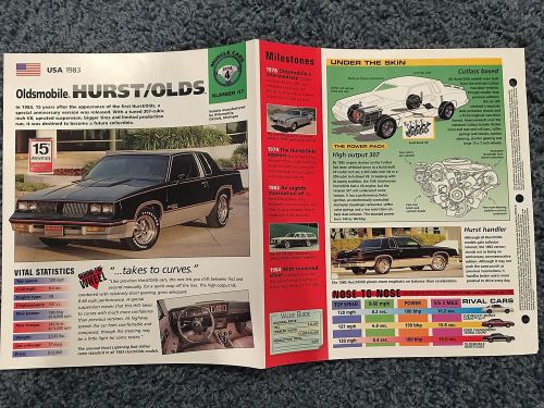 ★★ 1983 oldsmobile hurst / olds - 15th anniversary collector brochure specs info