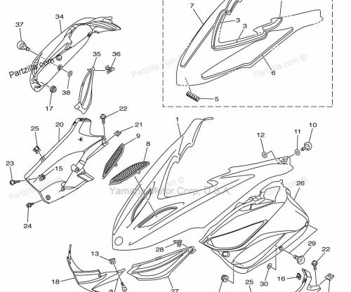 Oem yamaha 11-16 apex right side panel cover 8hg-2198h-00 *new* free shipping +