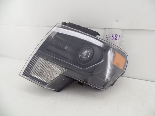 Oem xenon headlight ford f150 hid head light 13 14 lamp black lh fx2 fx4 damaged