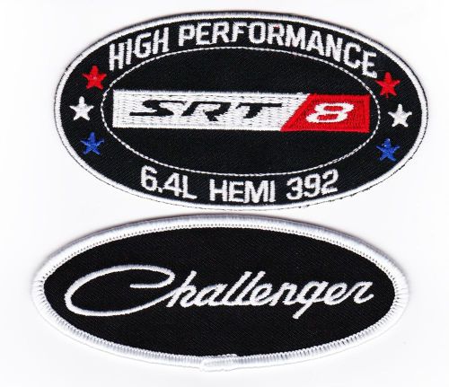 Srt8 392 sew/iron on patches embroidered hemi mopar car challenger