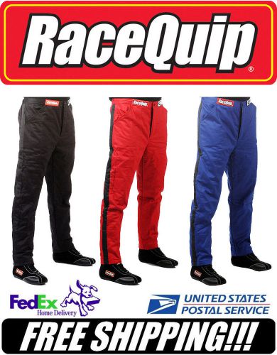 Racequip black l large sfi 3.2a/5 5-layer racing race driving pants #122005