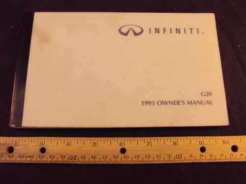 1993 93 infiniti g20 owners operators manual ~orig!