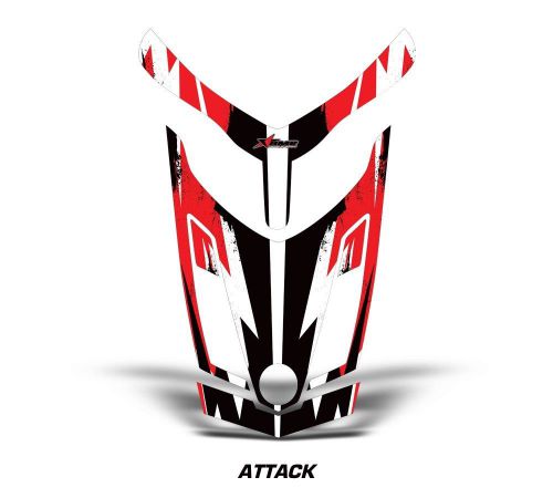 Ski doo rev xr gsx summit sled sticker decal hood graphic kit 2013 attack - red