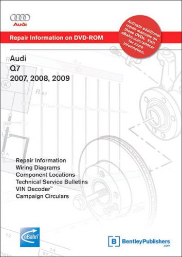 Audi q7 2007, 2008, 2009 repair manual on dvd-rom