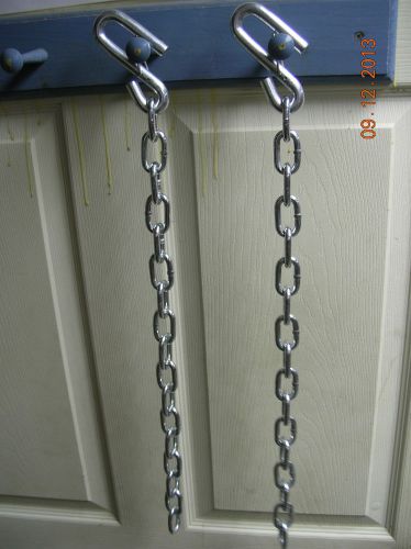 24&#034; trailer safety chains w/ locks on s hooks (2 pcs)  chain for 7,000# trailer