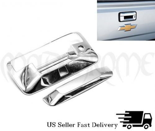 Chrome tail gate cover for 14+ silverado / 14+ sierra *w/ keyhole&amp;camera hole*