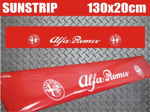 Alfa romeo sunstrip vinyl decal stickers windshield 8&#034; x 51&#034; 20x130cm