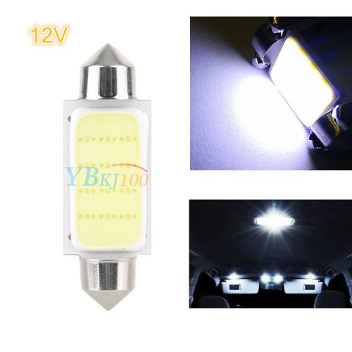 4pcs cob 41mm festoon dome interior led bulbs lights lamp white waterproof