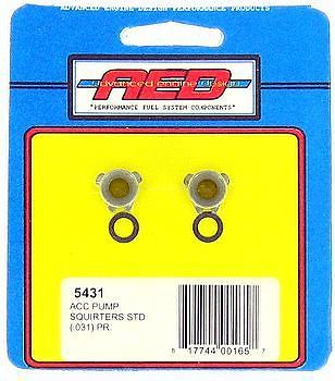 Aed holley carb accelerator pump squirters .031 2 per pk carburetor pump nozzle