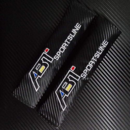 Car seat belt shoulder pad carbon fiber abt for bora polo jetta golf 2pcs set