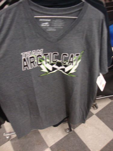 Brand new men&#039;s team arctic cat v-neck t-shirt ~ xl ~ gray ~ 5279-246