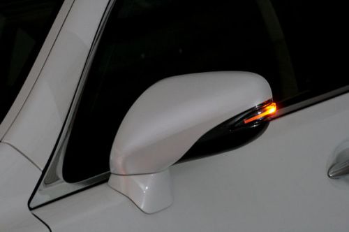 2 colors side mirror cover w/ led drl white for lexus ls460 ls600 06-09 rhd