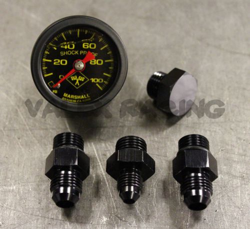 -6 an adapter fittings and fuel pressure gauge for 6 an fuel pressure regulators