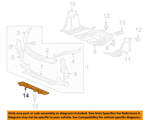 Honda oem 10-14 insight radiator support-lower cover 74112tm8a00