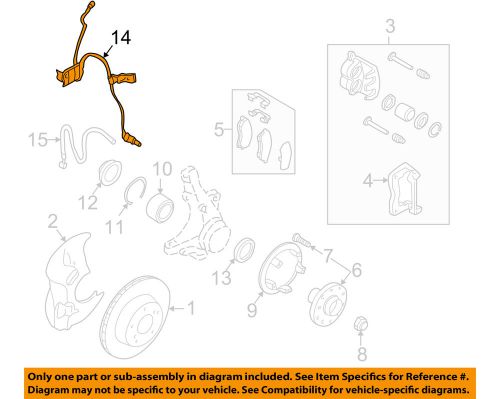 Subaru oem 2002 forester brake-front-abs sensor wire left 27540ac100