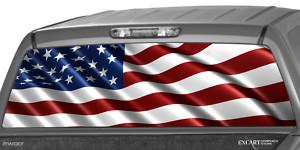 American flag rear window graphic decal tint truck suv