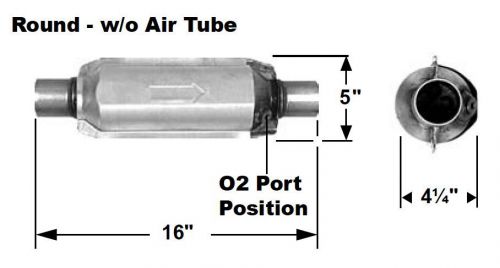 Ap exhaust 608216 universal catalytic converter 2.5&#034; in/out w/ o2 epa obdii