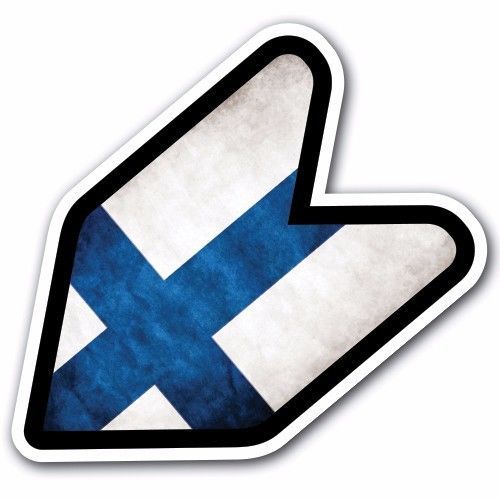 Grunge finland - jdm wakaba leaf flag decal sticker car macbook shoshinsha