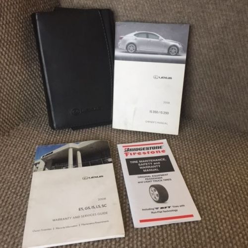 2008 lexus is250 is350 oem owners manual set with supplements and case