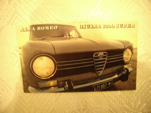 Alfa romeo giulia 1300 super broshure advertising book