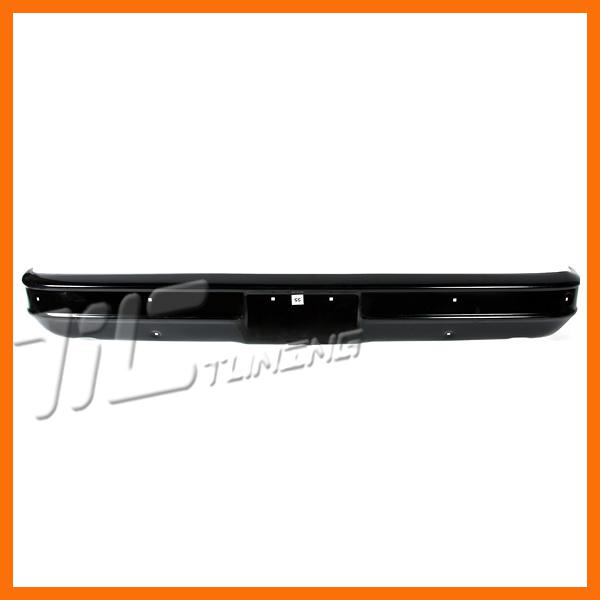 92-95 chevyvan g10 g20 front bumper face bar gm1002178 black steel wo guard hole