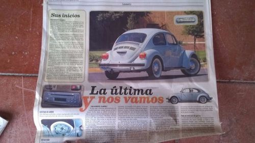 Last edition beetle bug vw mexico collection original newspaper cuts 2000´s