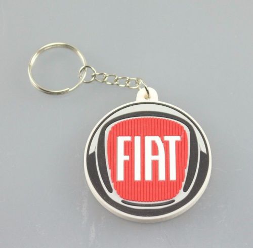 Fiat pop rock logo keychain keyring rubber car motor motorcycle music