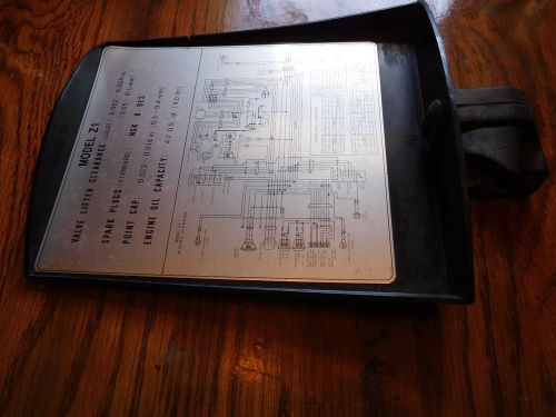 Original kawasaki z1 tray, 1973 z1 storage tray, z1 900 tail tray, manual holder