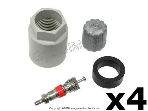 Saab 9-3 9-5 (2004-2011) tpms sensor nut kit (4) schrader oem+ 1 year warranty