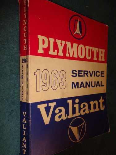 1963 plymouth shop manual / original service book!!