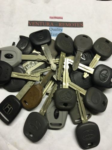 30 used cut transponder keys toyota nissan honda chrysler subaru