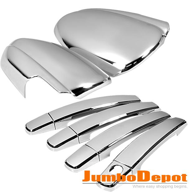 Triple chrome side mirror cover+door handle trim new fit chevrolet cruze 2008-11