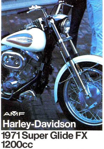 1971 harley-davidson super glide fx 1200 motorcycle brochure -fx1200 super glide