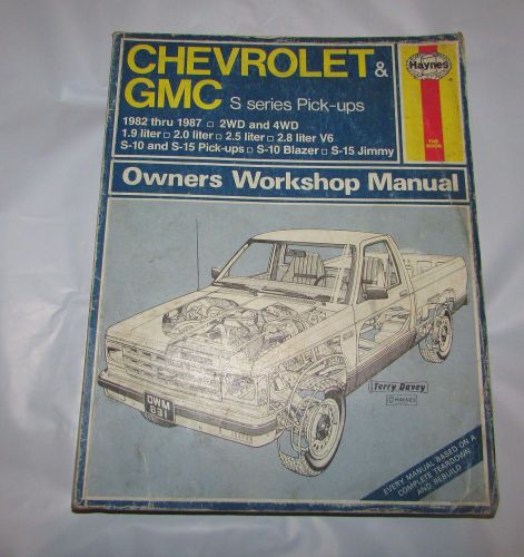 Chevy gmc s10 s15 truck blazer jimmy 1982-1987 haynes repair manual shop book