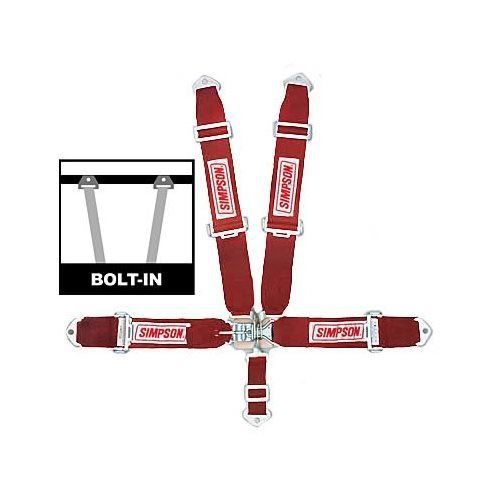 Simpson 29061r harness complete latch individual-type bolt-in floor mount red ea