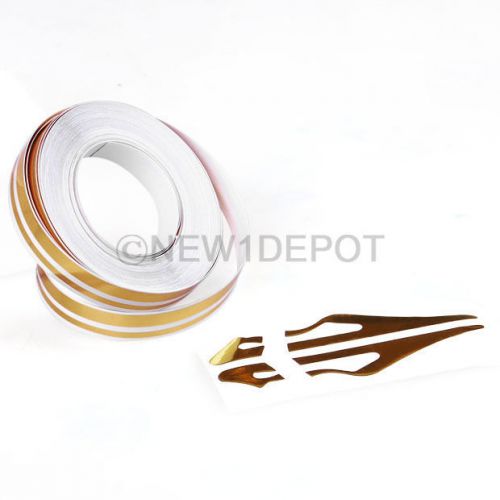 385&#039;&#039; double pinstriping tape vinyl decals stickers chrome golden for mazda nd