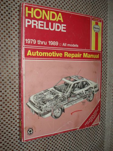 1979-1989 honda prelude service manual shop book 81 80 88 87 86 85 haynes repair