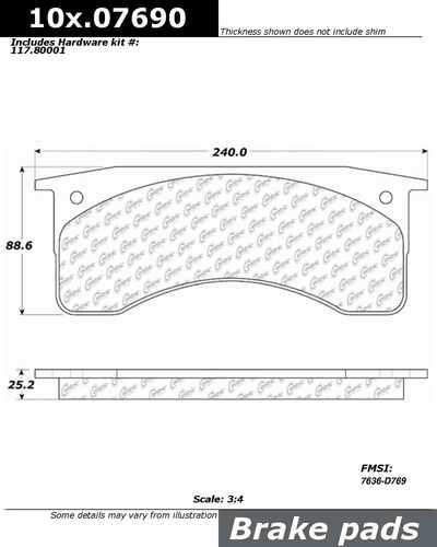 Centric 106.07690 brake pad or shoe, rear