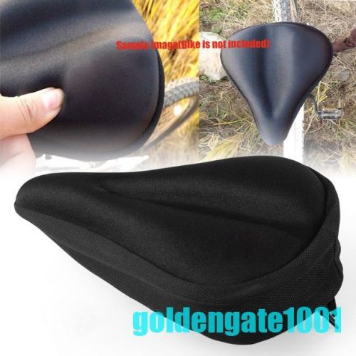 1x bicycle cycling soft gel saddle seat cover cushion thick pad black for bmw gg