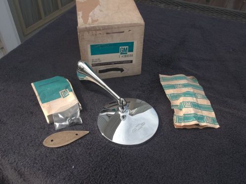 1963-1967 re-chromed &#034;nos&#034; corvette bowtie mirror with &#034;nos&#034; mount kit &amp; box !