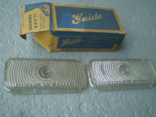1949 pontiac parking lamp lenses in box nos guide pair