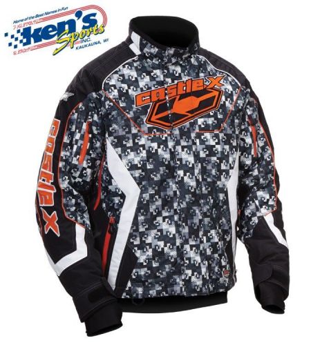 Castle x men&#039;s gray charge mission winter snowmobile jacket 70-021_