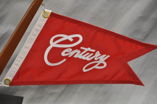 Century boat burgee pennant flag 1957-1964- red