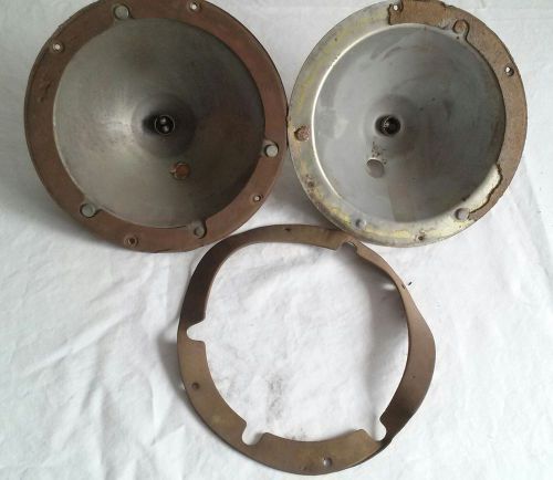 Pair 1957 ford nostail light buckets housings &amp; gaskets fits all 1957 models