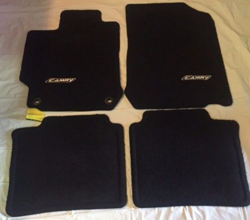 2012-2014 black toyota camry factory floor mat 4 piece set pt208-03150