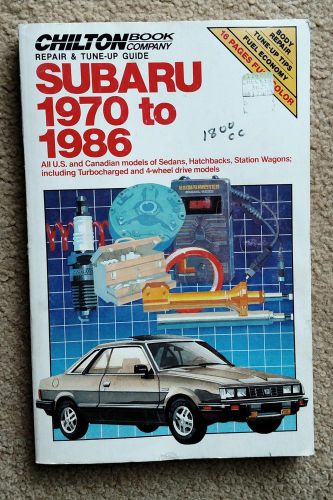 Chilton subaru 1970-1986 all models manual #6982