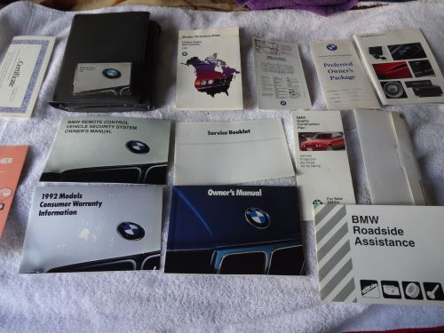 1992 bmw 525i 535i &amp; m5 owners manual set complte w/ pouch good condition